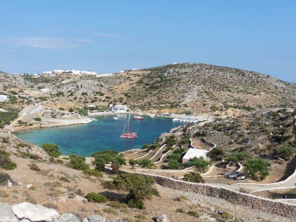The small harbour bay of Mersini on Schinoussa
